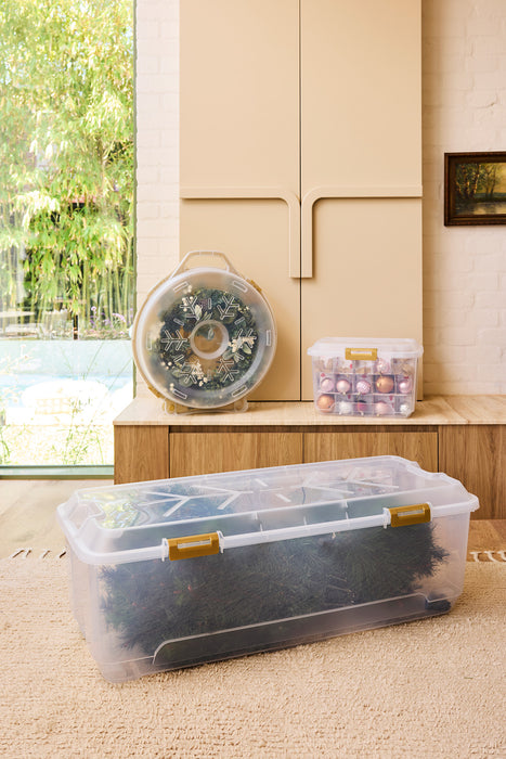 163L Christmas Tree Storage Box - Gold