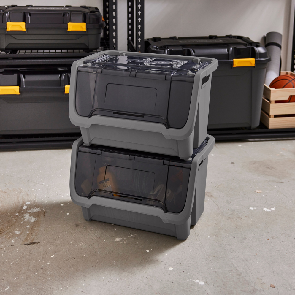 Home 50L Bunker Tough Open Front Storage Tub (Lid Only)