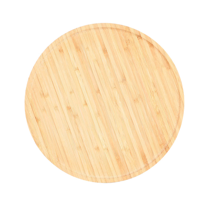 14L Aura Bamboo Lidded Round Basket