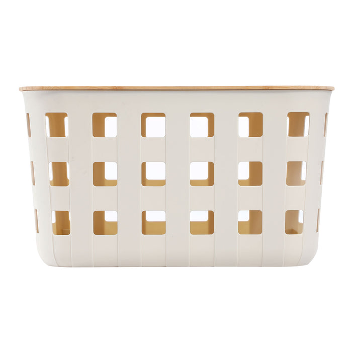 18L Aura Bamboo Lidded Basket