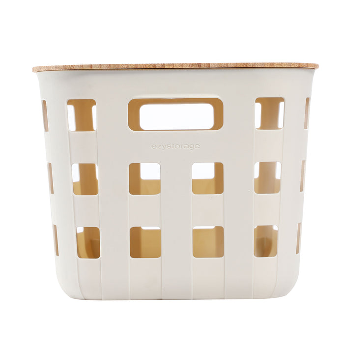 18L Aura Bamboo Lidded Basket