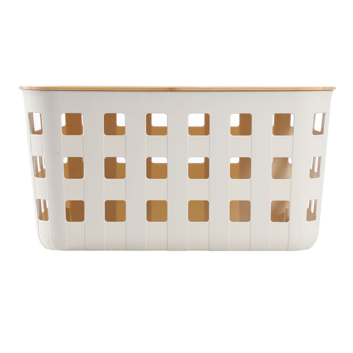 28L Aura Bamboo Lidded Basket