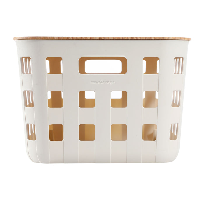 28L Aura Bamboo Lidded Basket