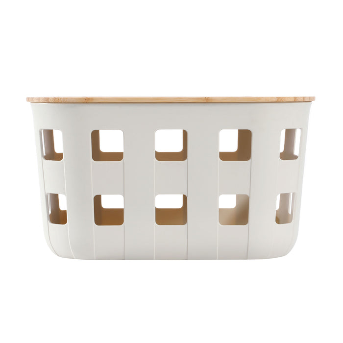 5.5L Aura Bamboo Lidded Basket