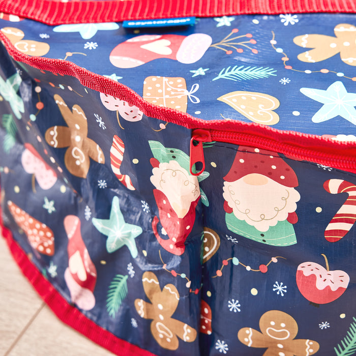 Printed Christmas Wreath Storage Bag