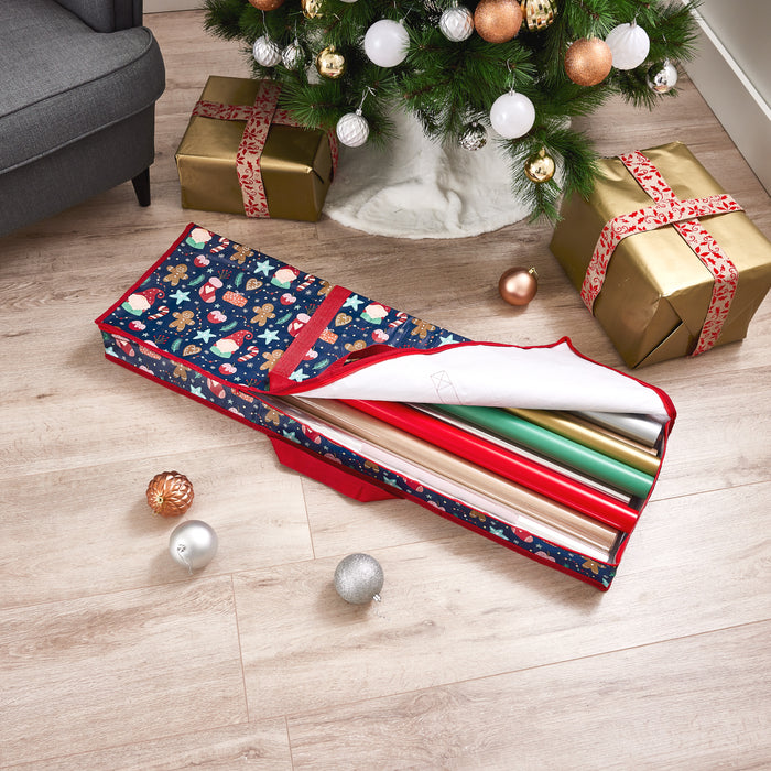 Printed Christmas Roll Wrap Bag