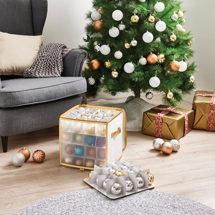 Collapsible Storage Box with Dividers - 64 Baubles