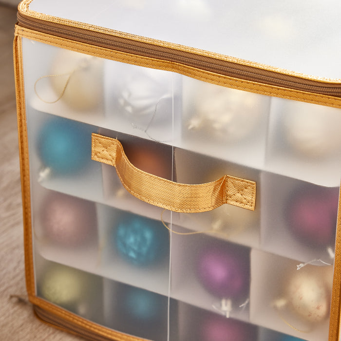 Collapsible Storage Box with Dividers - 64 Baubles