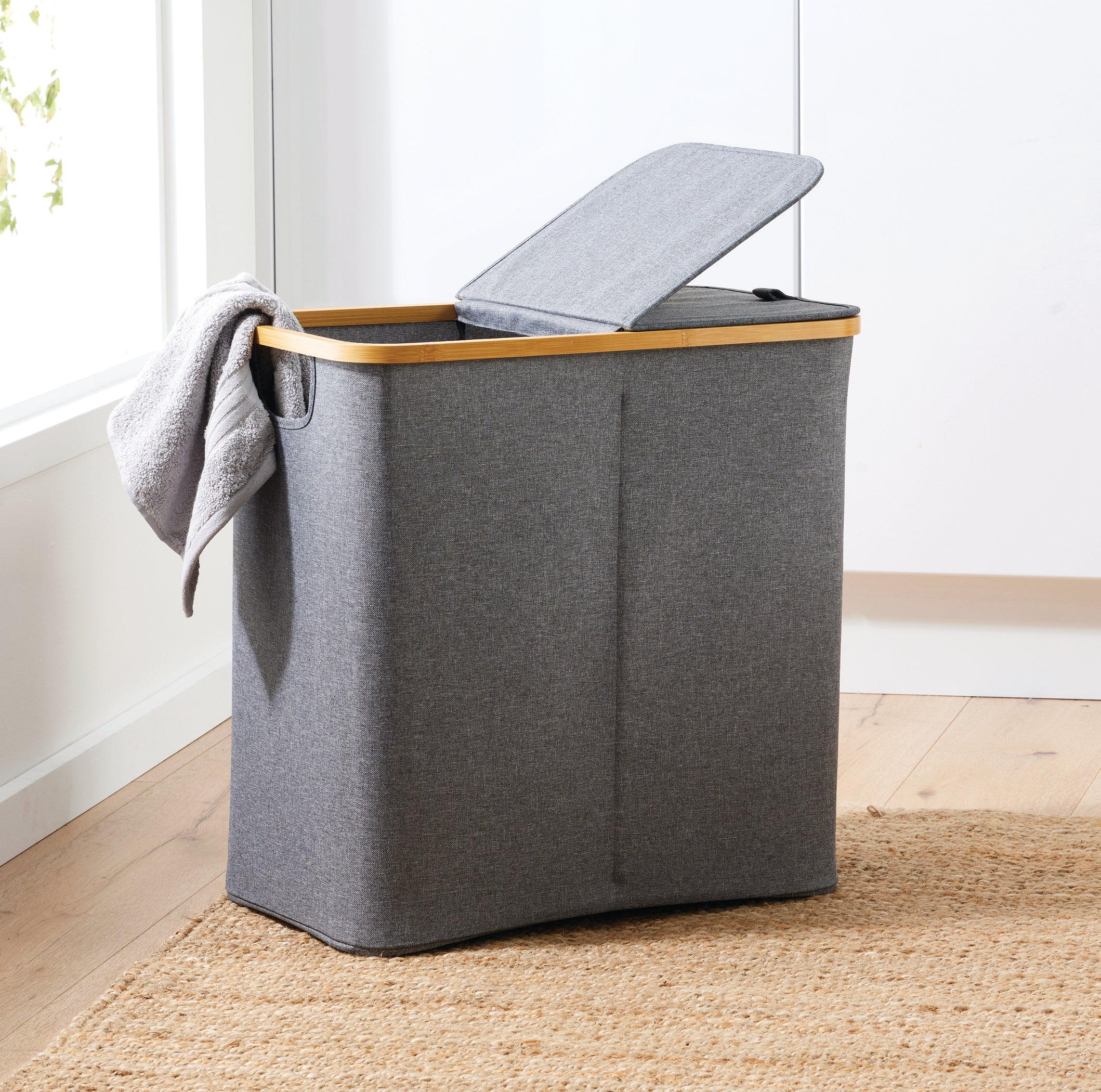 Modular Hamper Sagano Foldable Dual Compartment Hamper — Ezy Storage