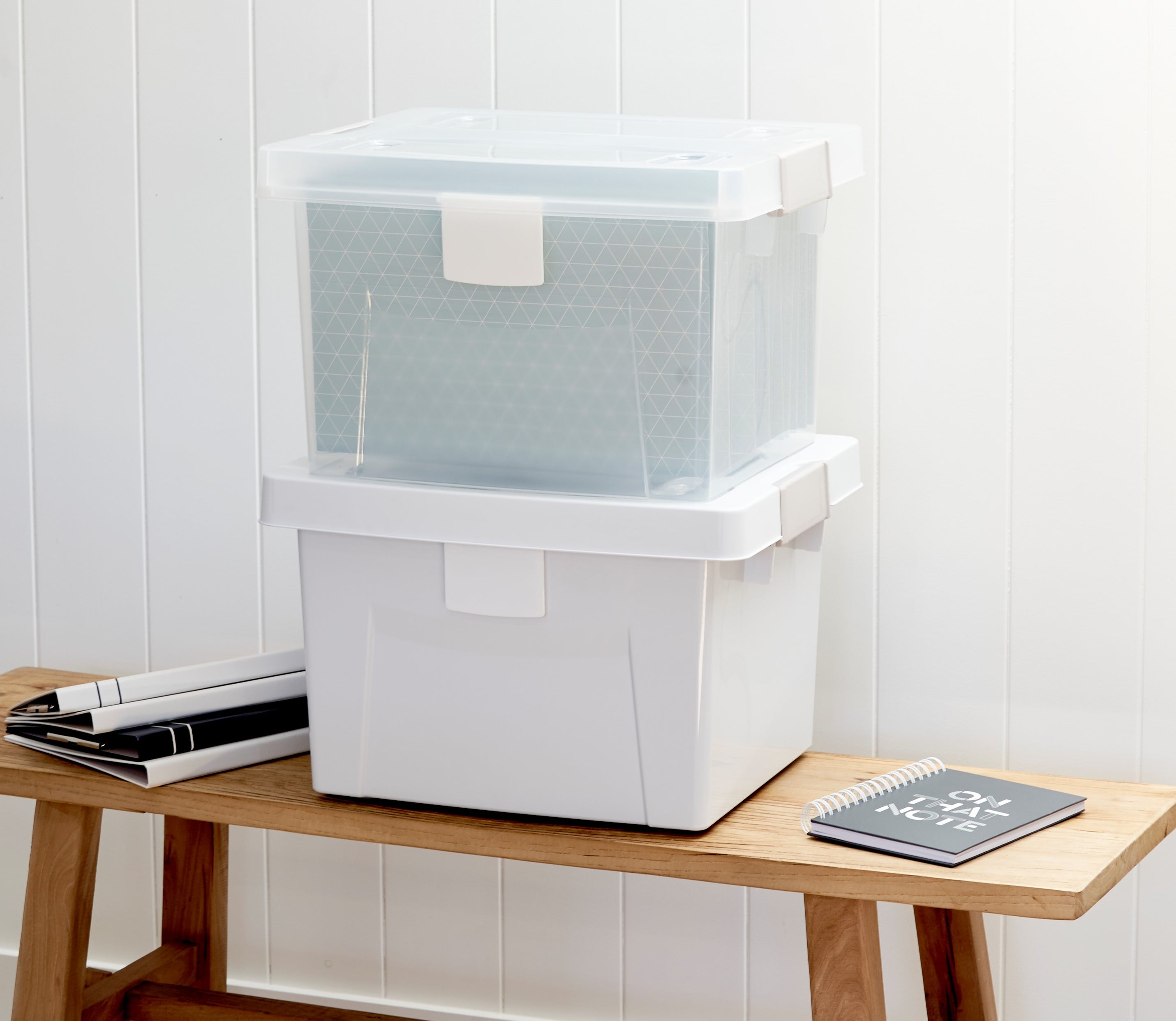Box File 30 Rack 30L File Box Clear — Ezy Storage
