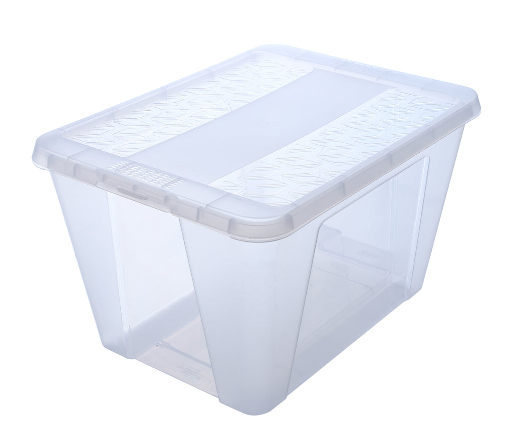 30L Snap Lock Storage Box Clear — Ezy Storage