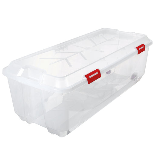 Large Latching Clear Ornament Storage Box Green Lid - Brightroom™