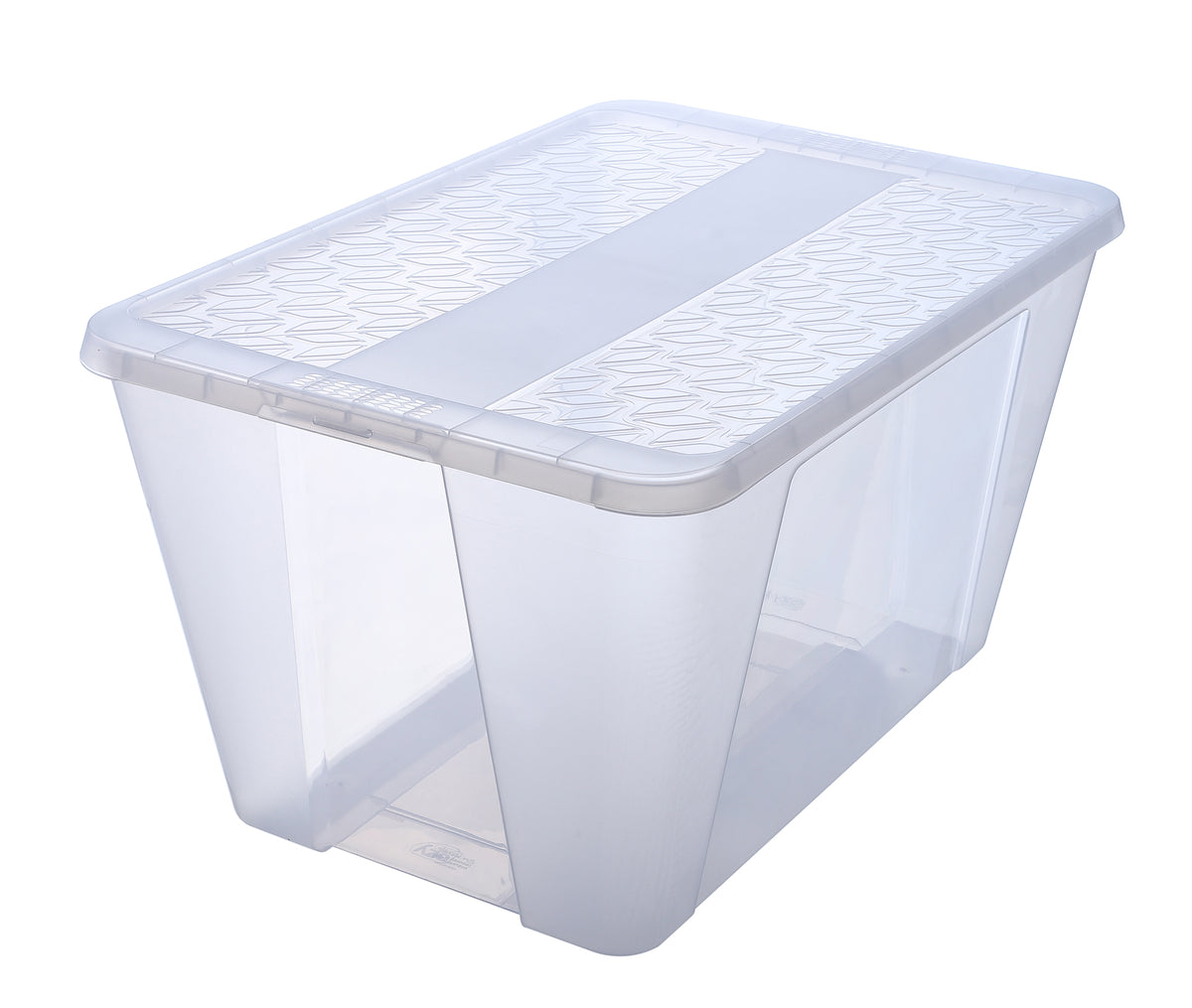 62L/80L/110L Large Plastic Crystal Storage Box Clip On Lid Ideal for Home  Garage