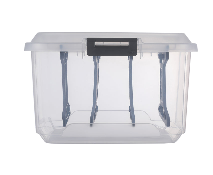 31L Cable & Wire Storage Box With 4 Spool Grey Handles And Inserts