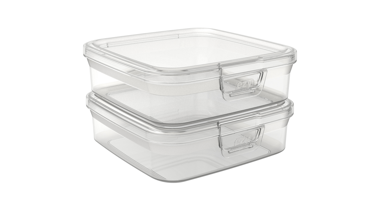 800Ml Rectangle Square Sandwich Container Set Of 2 Value Pack