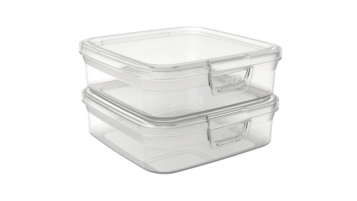 Container Sandwich Rectangular 800Ml Rectangle Square Sandwich Container Set Of 2 Value Pack — Ezy Storage
