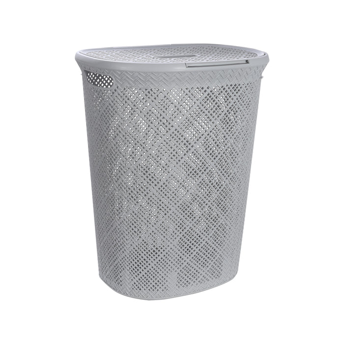 60L Parker Twill Laundry Hamper With Lid